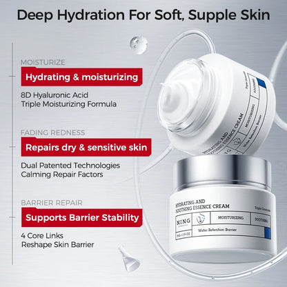 Set de Skincare Coreano Tónico + Loción + Crema – Ácido Hialurónico 8D y Cerámidas para Hidratación y Barrera Cutánea