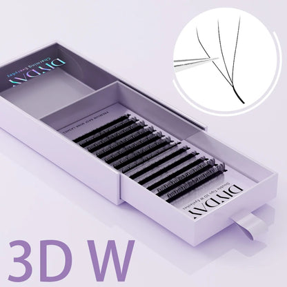 Extensiones de Pestañas en Forma de W DIYDAY (Efecto Volumen 3D, 4D, 5D, 6D, 7D, 8D, Ligeras y Naturales)