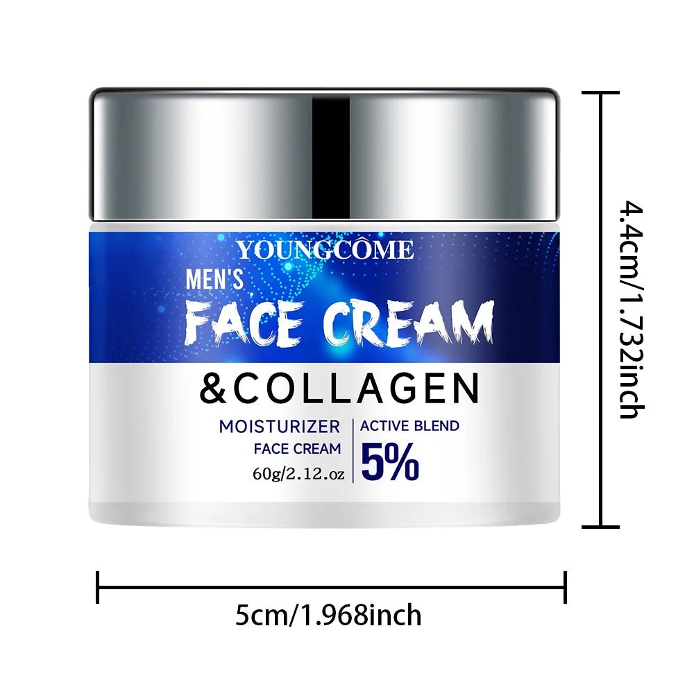 Crema Facial de Colágeno y Retinol para Hombre YOUNGCOME – Antiedad, Aclarante e Hidratante