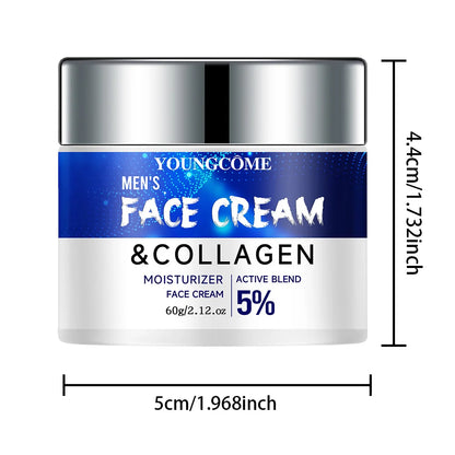 Crema Facial de Colágeno y Retinol para Hombre YOUNGCOME – Antiedad, Aclarante e Hidratante