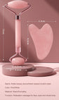 Kit de masaje facial: rodillo doble y gua sha de corazón