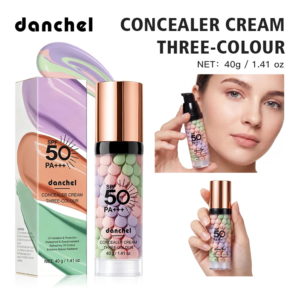 Corrector Tricolor en Crema – Base Iluminadora, Correctora y Prebase Facial 40g