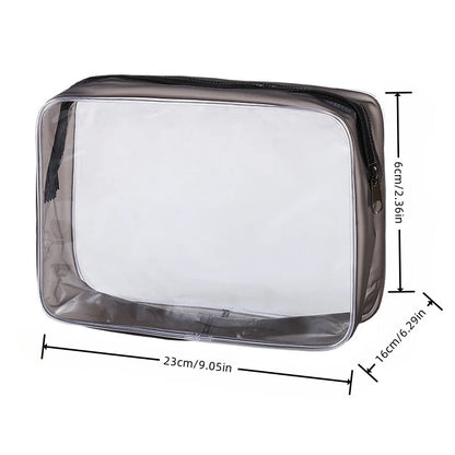 Transparente Make-up-Tasche, wasserdichter tragbarer Kosmetik- und Kulturbeutel-Organizer