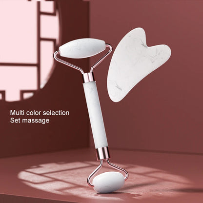 Gesichtsroller und Gua-Sha-Stein aus Harz für Gesichts-, Hals- und Augenpartiemassage