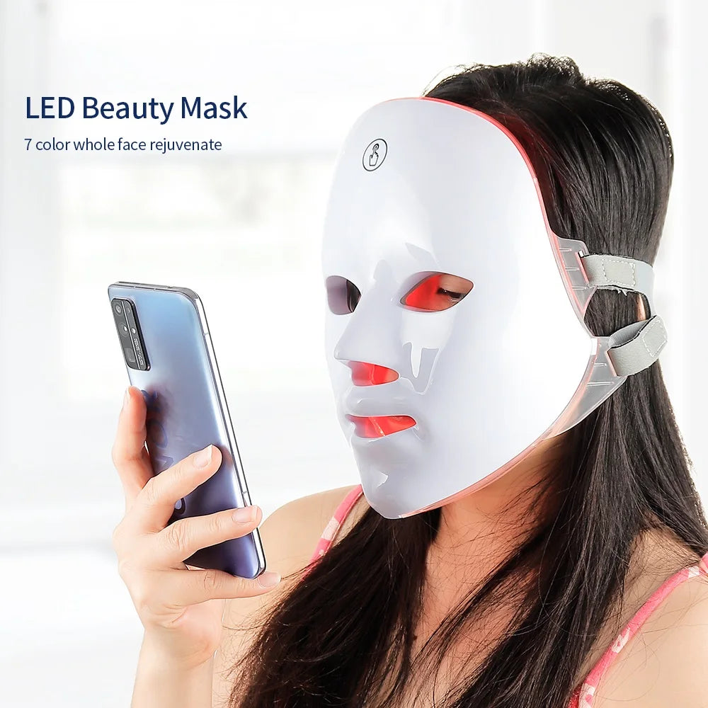 Máscara LED Facial de 7 Colores