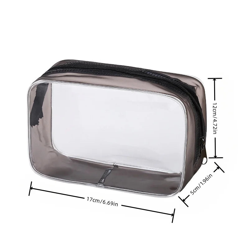 Transparente Make-up-Tasche, wasserdichter tragbarer Kosmetik- und Kulturbeutel-Organizer