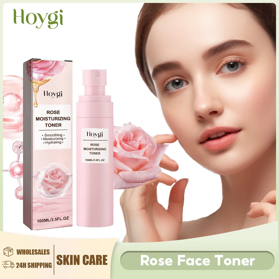 Tónico Facial de Rosa – Spray Hidratante y Purificante con Agua de Rosas