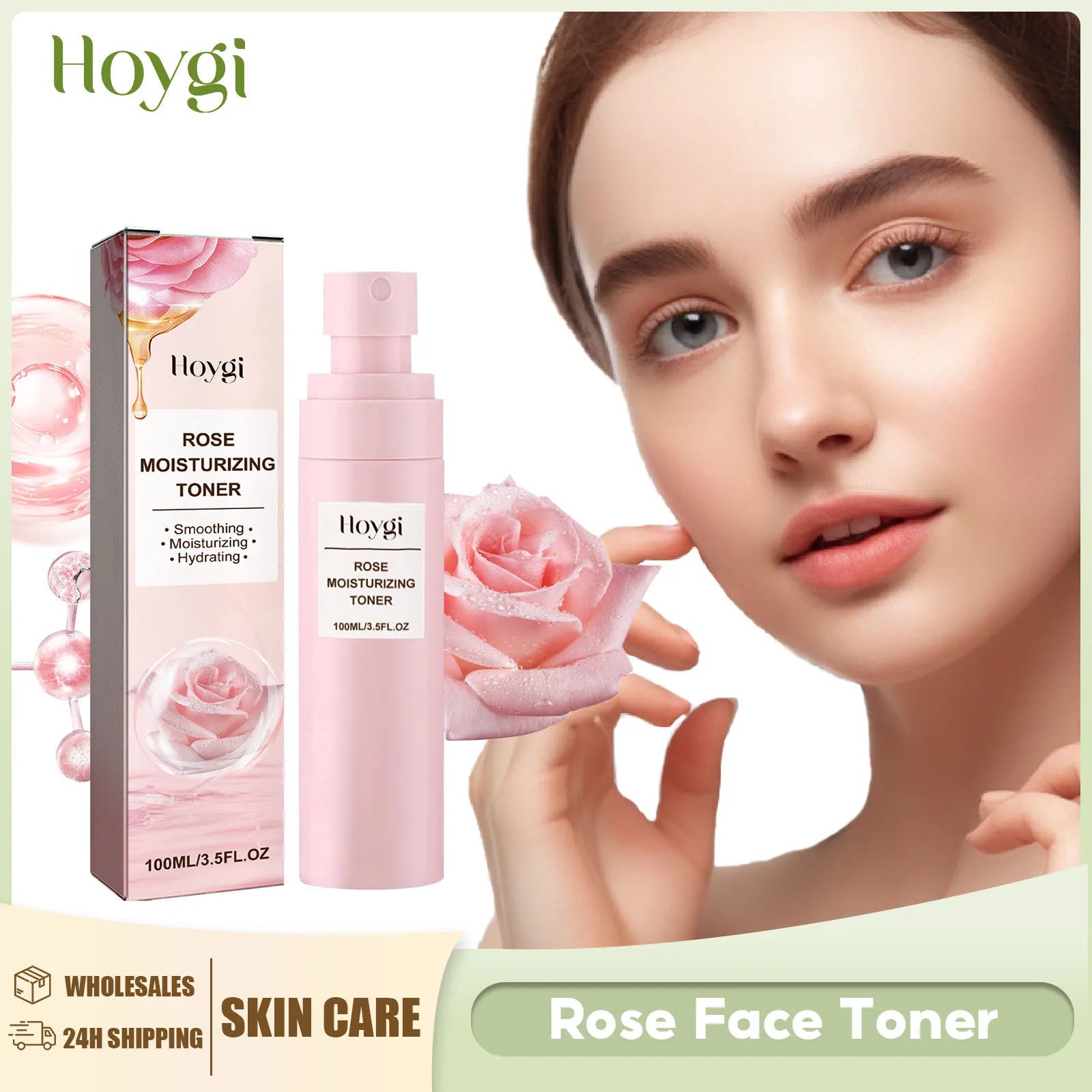 Tónico Facial de Rosa – Spray Hidratante y Purificante con Agua de Rosas