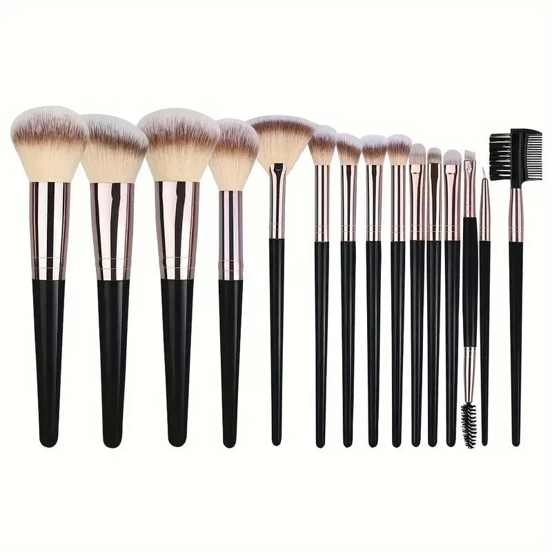 Professionelles Make-up Pinselset, weiche Pinsel für Puder, Lidschatten und Concealer (10-20 Stück)
