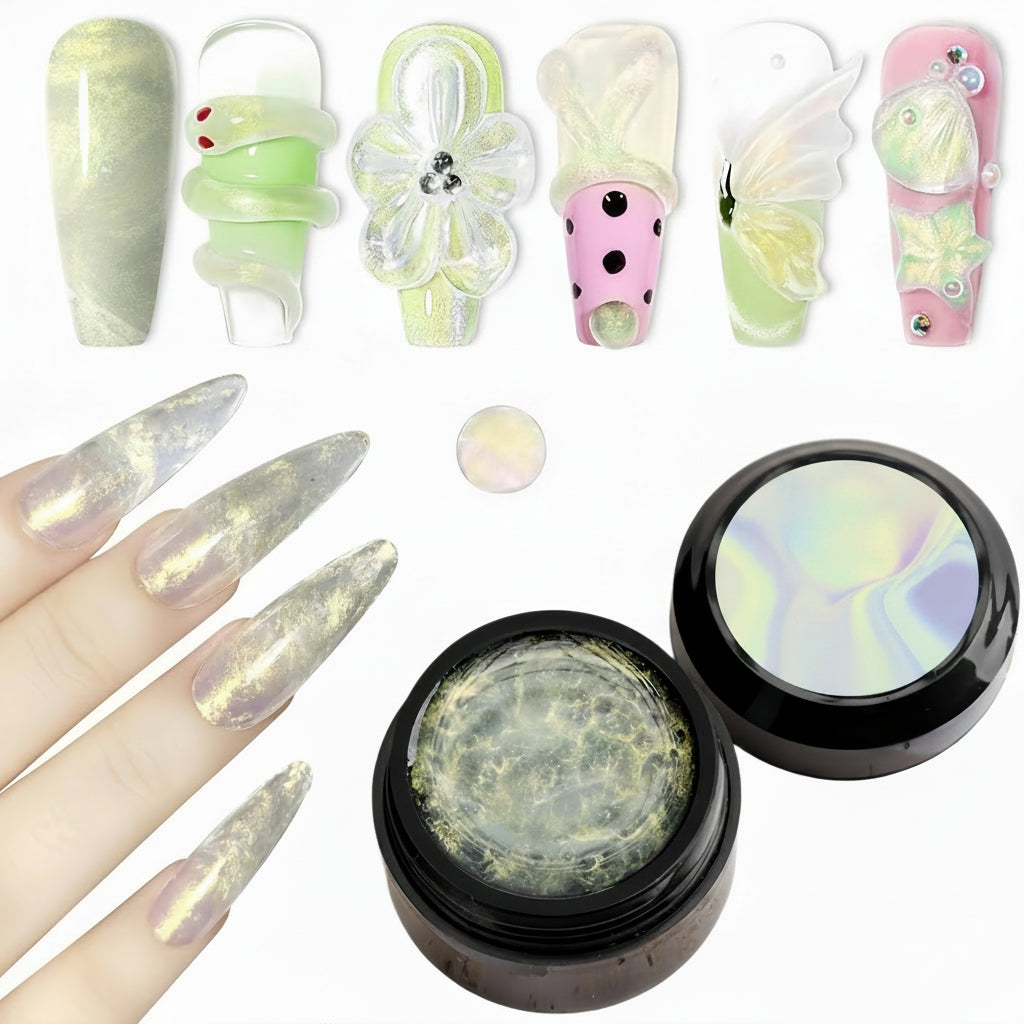Gel de Uñas 3D Escultórico (Capa Dura No Pegajosa para Diseños en Relieve, Lazos y Nail Art)