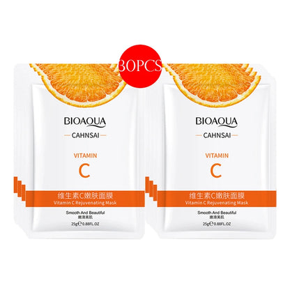 Set de 30 Máscaras Faciales de Baba de Caracol BIOAQUA – Hidratantes y Antiarrugas