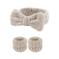 Set spa de diadema y muñequeras de microfibra