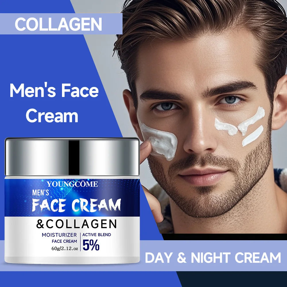 Crema Facial de Colágeno y Retinol para Hombre YOUNGCOME – Antiedad, Aclarante e Hidratante