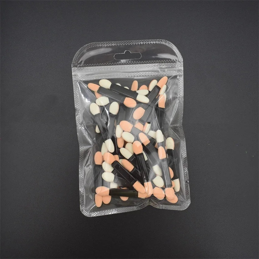 Set de 120 Aplicadores de Sombra Desechables con Estuche – Doble Punta para Maquillaje Profesional