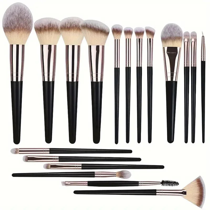 Professionelles Make-up Pinselset, weiche Pinsel für Puder, Lidschatten und Concealer (10-20 Stück)