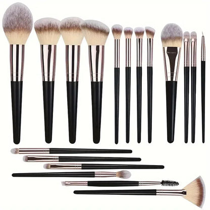 Professionelles Make-up Pinselset, weiche Pinsel für Puder, Lidschatten und Concealer (10-20 Stück)
