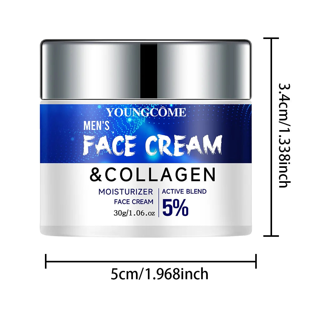 Crema Facial de Colágeno y Retinol para Hombre YOUNGCOME – Antiedad, Aclarante e Hidratante