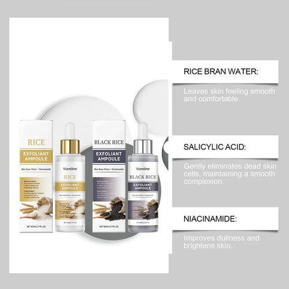 Sérum Exfoliante de Arroz Negro y Blanco con Ácido Hialurónico