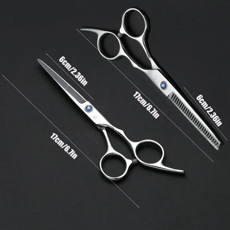 Professionelles Haarschneideset zum Schneiden und Ausdünnen von Haar, hochpräziser Edelstahl