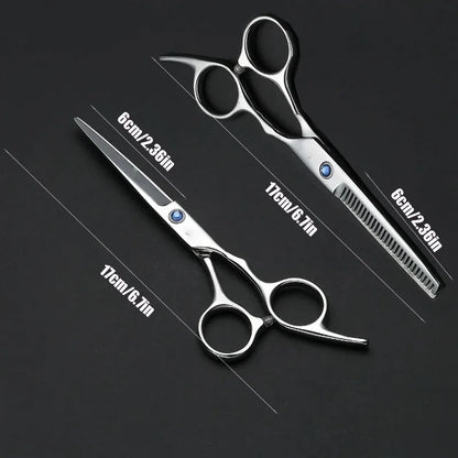 Professionelles Haarschneideset zum Schneiden und Ausdünnen von Haar, hochpräziser Edelstahl