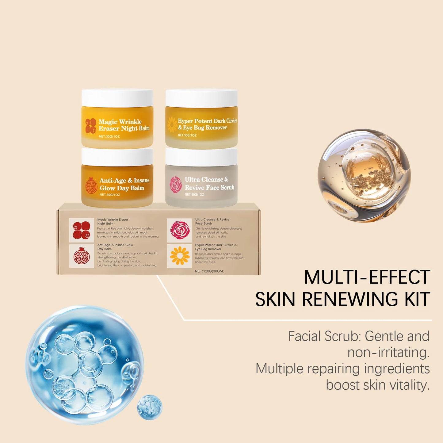 Kit de Skincare Día y Noche – Hidratación, Barrera Cutánea y Cuidado Completo de Rostro y Ojos