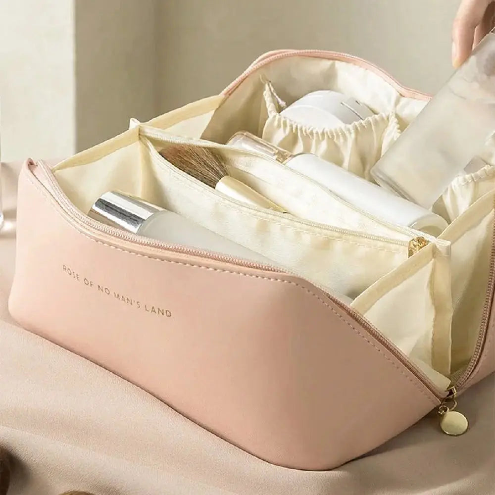 Bolsa Organizadora de Maquillaje para Viaje – Estuche de Lujo con Cremallera