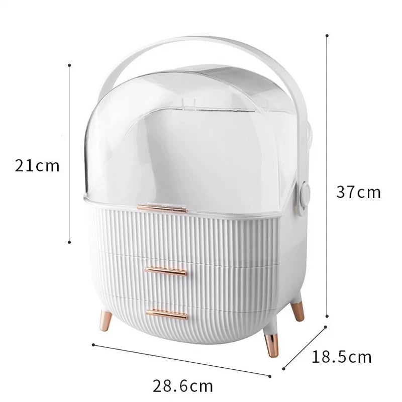 Organizador de Maquillaje con Cajones – Gran Capacidad, Impermeable y Antipolvo