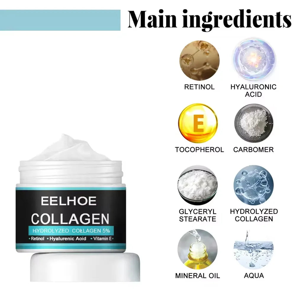 Crema Facial de Colágeno para Hombre – Antiedad, Reafirmante e Hidratante con Ácido Hialurónico
