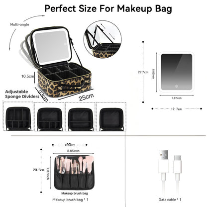 Neceser de Maquillaje con Espejo LED – Tu Tocador de Viaje