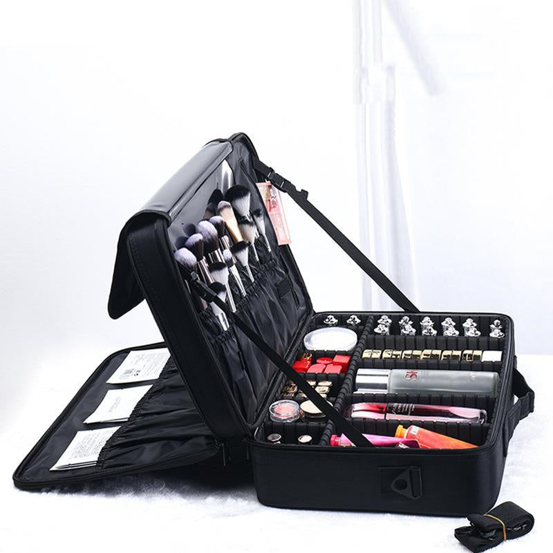Interior del Neceser de Maquillaje con Compartimentos
